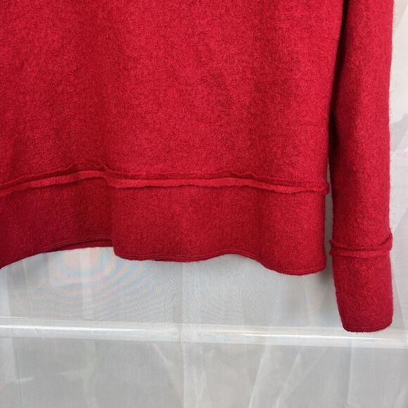 Coldwater Creek 100% wool zip up jacket womens MD cherry red embroidered winter - Picture 7 of 9